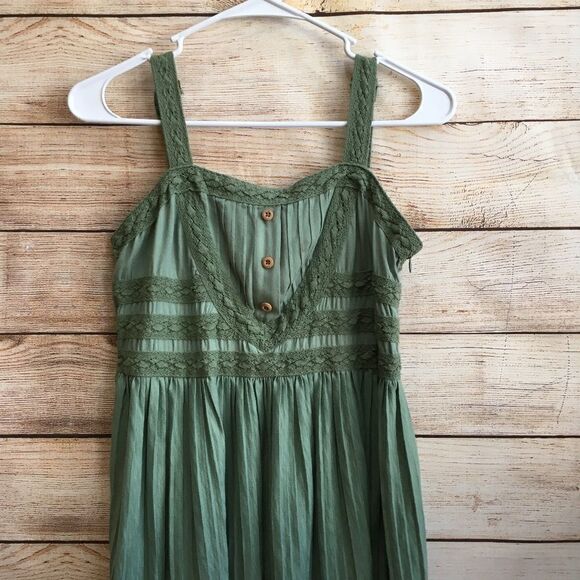MATILDA‎ JANE JOANNA GAINES GREEN GRASS ROOTS SMOCKED DRESS - Picture 2 of 8